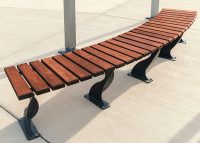 Arc Seat (ARC-S) with eco-certified hardwood battens, Night Sky frame.