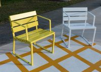 Forum Seats (1-seater), in Brilliant Yellow and Pearl White.