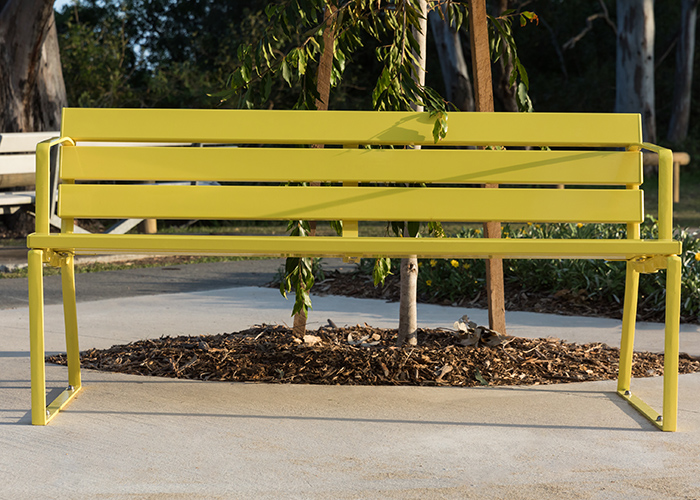 Forum Seat (3-seater), in Brilliant Yellow.