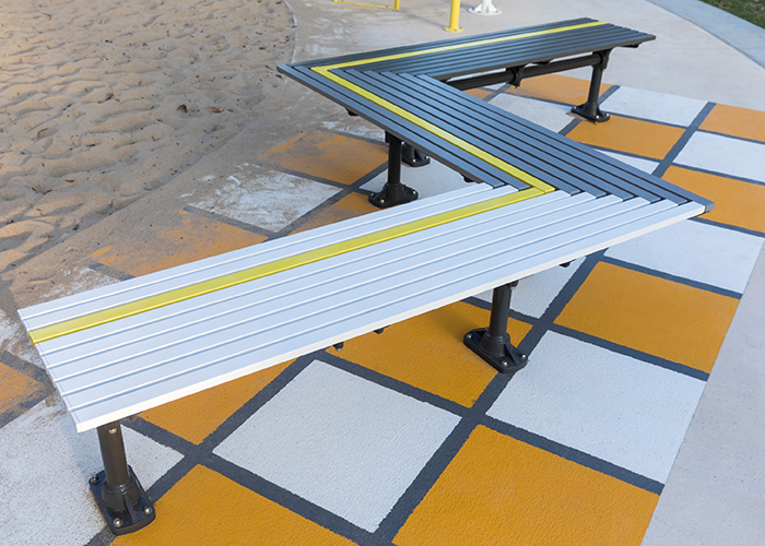 Classic Galleria Mitred Slim Bench and Forum Seats (1-seater and 3-seater).
