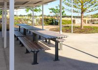 Park DDA Settings, with Park DDA Benches, and side access for wheelchairs.
