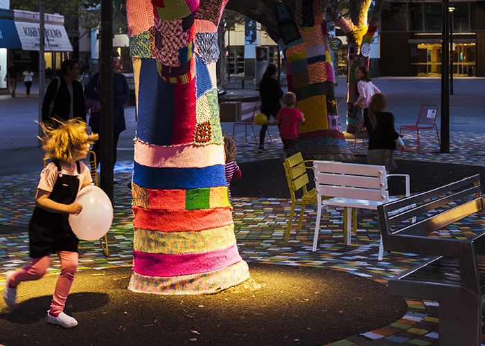 Lighting and colour make #BackyardExperiment feel safe at night. Photo: Jackie Chan, WE-EF LIGHTING.
