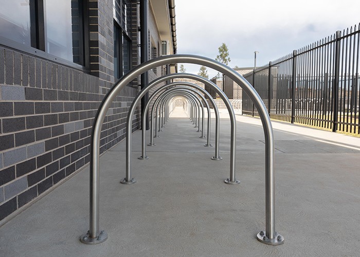 Semi Hoop Bicycle Parking.