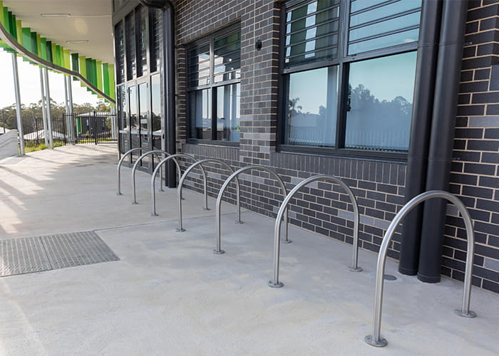 Semi Hoop Bicycle Parking.