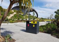 Escola Bin Enclosures, 240L, provide amenity for 3000 square metres of parkland at HOTA.