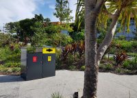 Escola Bin Enclosures, 240L, provide amenity for 3000 square metres of parkland at HOTA.