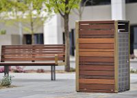 Custom seats and bin enclosures with brass detailing. Randal Photography.