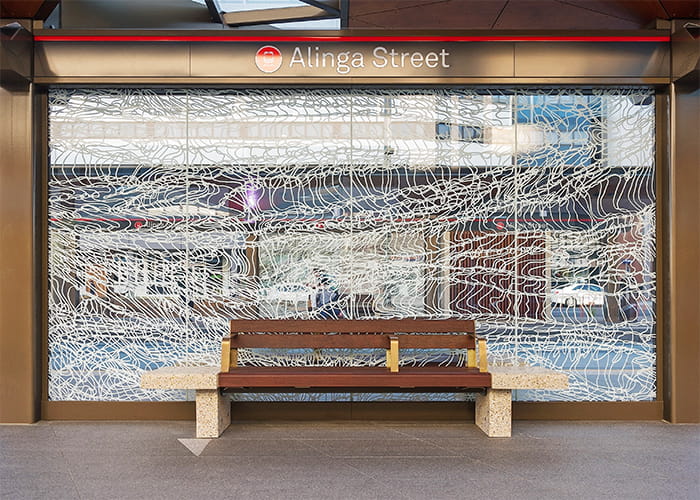 Custom seat for the Canberra light rail.