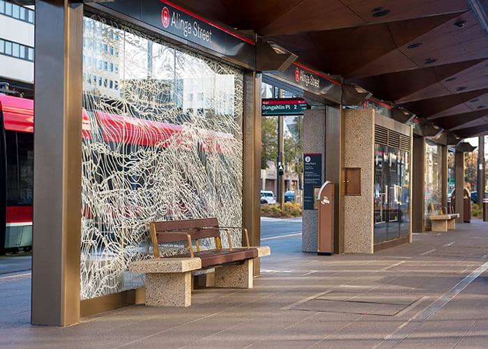 Custom seats for the Canberra light rail.