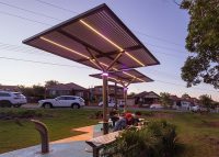 Outdoor office at the ChillOUT Hub in Hurstville, NSW.