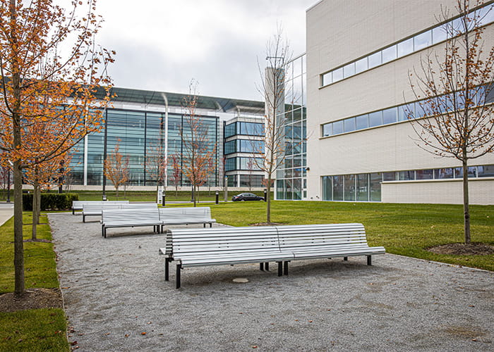Classic Plaza Back-to-Back Seats at the School of Dental Medicine.