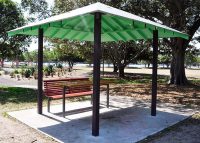 Single-sided picnic setting for wheelchair and pram access