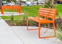 Linea Seat (LIS10, 1200) in Sensation Orange.