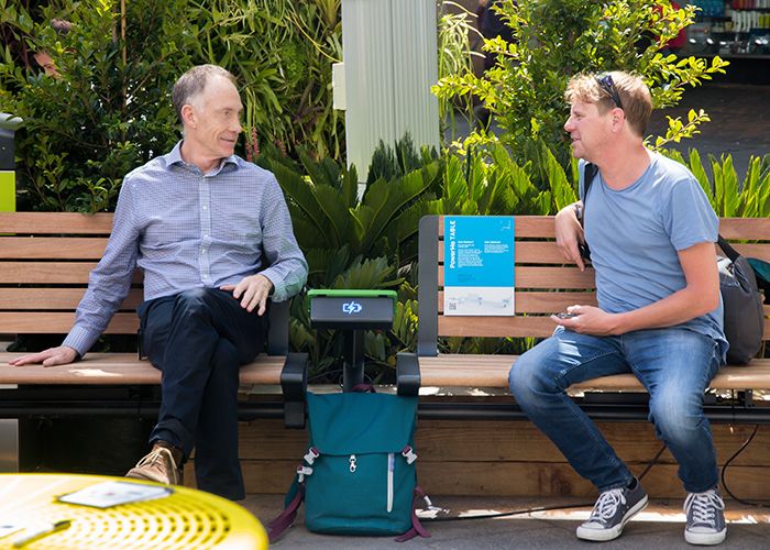 Chats over PowerMe, on the ARIA seat.