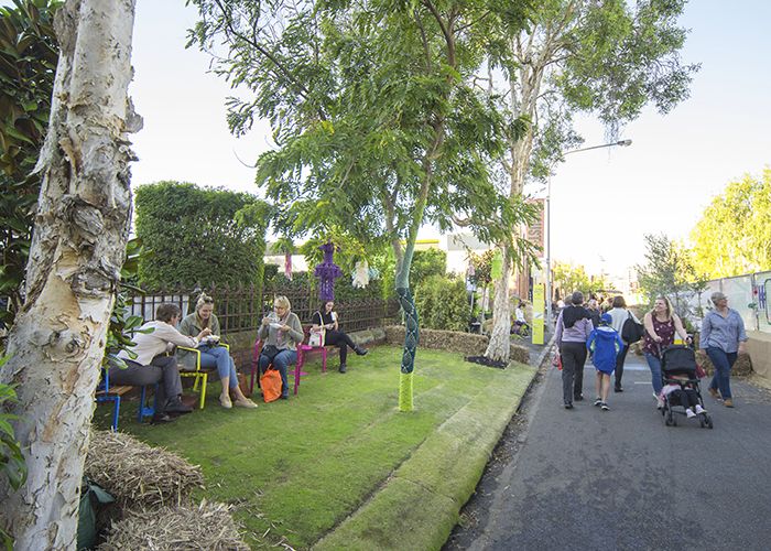 #GreenTheStreet is a place to rest and relax during the Ekka.