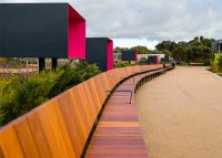 Custom promenade seating, Garden For the Future.