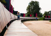 Custom promenade seating, Garden For the Future.