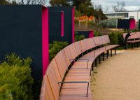 Custom promenade seat, Garden For the Future.