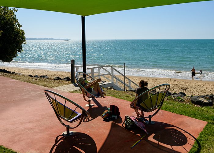 An easy place to enjoy the view with friends.