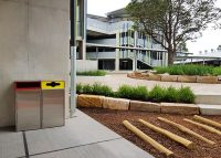 Escola Bin Enclosures in the playground at Homebush West PS.