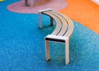Tailored seating for the rooftop playground.