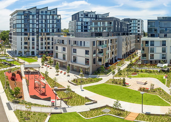 Hudson Street Park and Playground in Lewisham. Photo: Meriton.