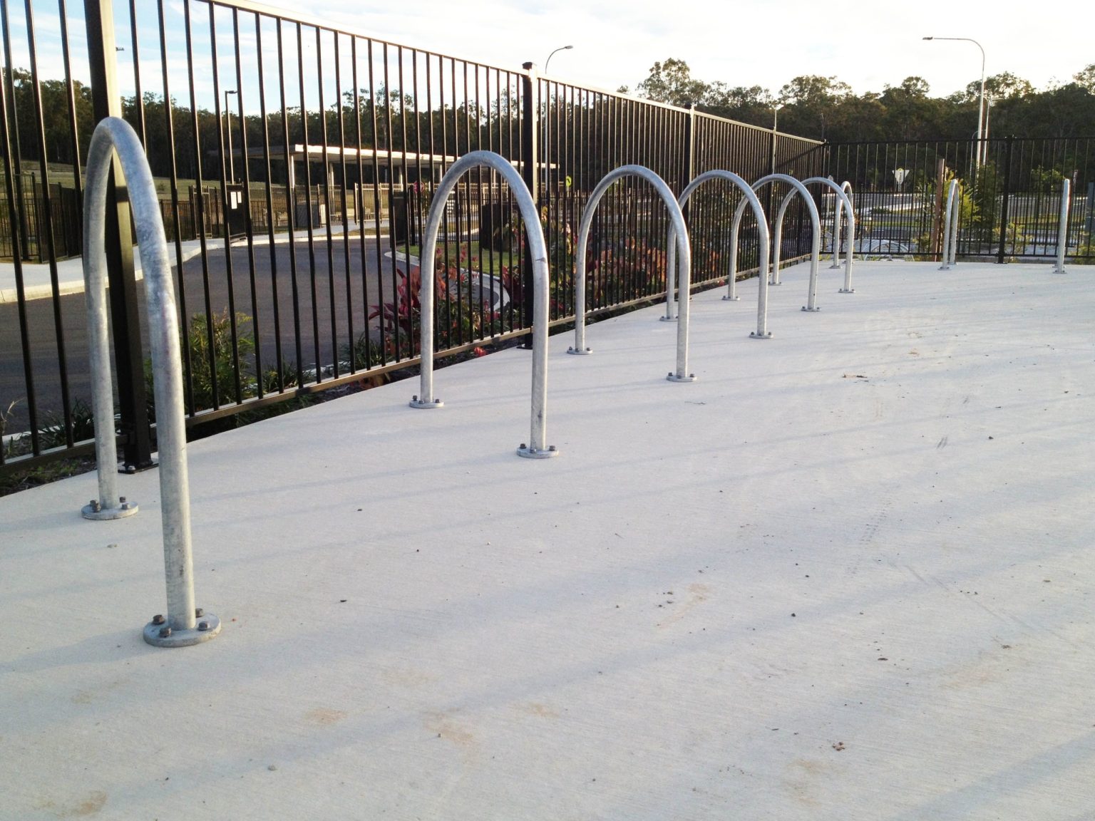 Semi Hoop bicycle parking.