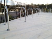 Semi Hoop bicycle parking.