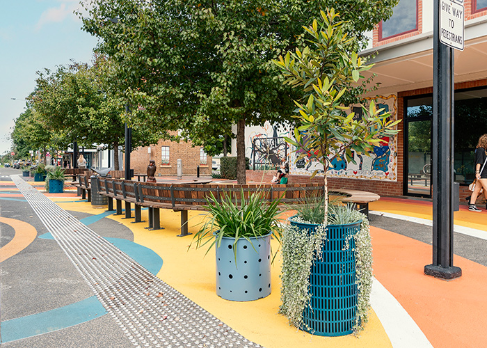 Tailored Frame Planters (PT3) with Starburst and Slot perforations in Wedgewood and custom Nowra Teal.