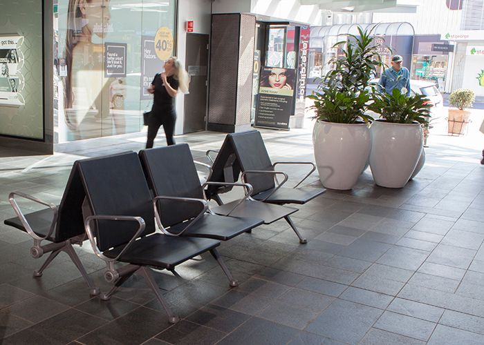 Termini provides a place to rest for shoppers.