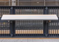 Aero Leaning Rail (AR1, 1500mm) wall-fixed, anodised aluminium body, Palladium Silver frame.