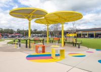 ChillOUT Tree (CT1, 2700mm, 2700mm, 3100mm) Powered, Spandek and Perforated roof, in Brilliant Yellow.