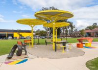 ChillOUT Tree (CT1, 2700mm, 2700mm, 3100mm) Powered, Spandek and Perforated roof, in Brilliant Yellow.
