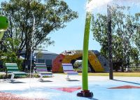 Mall Sun Lounges with Pearl White, Telemagenta Pink, Lycra Strip Green, Viper Green and Shamrock battens.