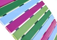 Mall Sun Lounges with Pearl White, Telemagenta Pink, Lycra Strip Green, Viper Green and Shamrock battens.