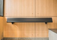 Aero Leaning Rail (AR1) wall fixed, powder coated in Night Sky.