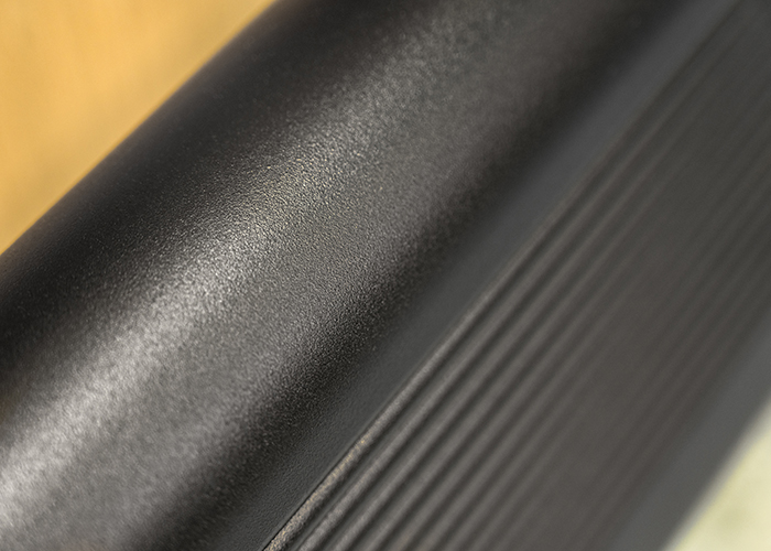 Aero Leaning Rail (AR1) wall fixed, powder coated in Night Sky.