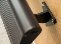 Aero Leaning Rail (AR1) wall fixed, powder coated in Night Sky.