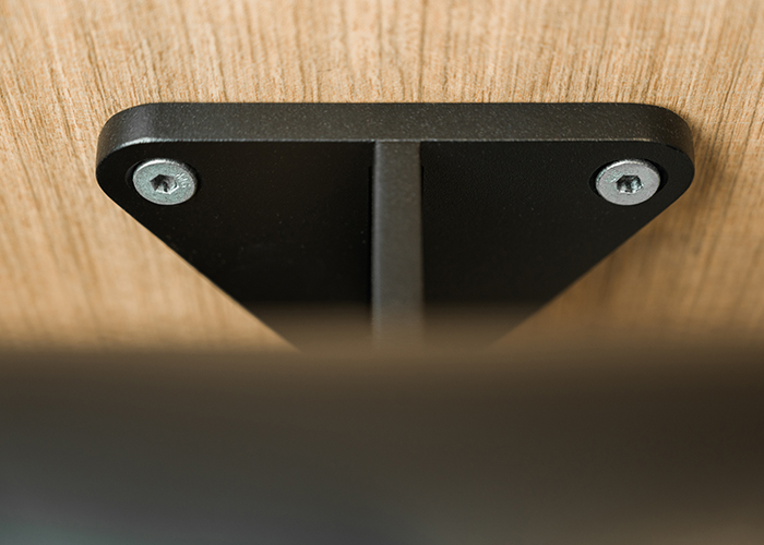 Aero Leaning Rail (AR1) wall fixed, powder coated in Night Sky.