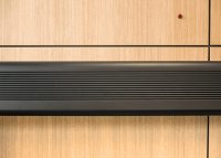 Aero Leaning Rail (AR1) wall fixed, powder coated in Night Sky.