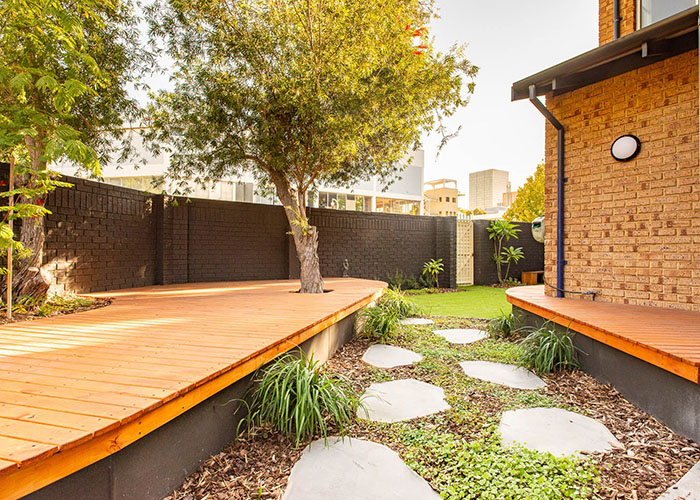 Award-winning courtyard space designed by Emerge Associates. Photo: Emerge Associates