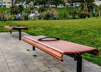 Classic Plaza benches with custom dividers.