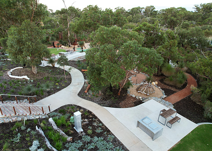 Linea Settings (LIT10-DDA, 1800mm) with benches. Photo: DevelopmentWA.