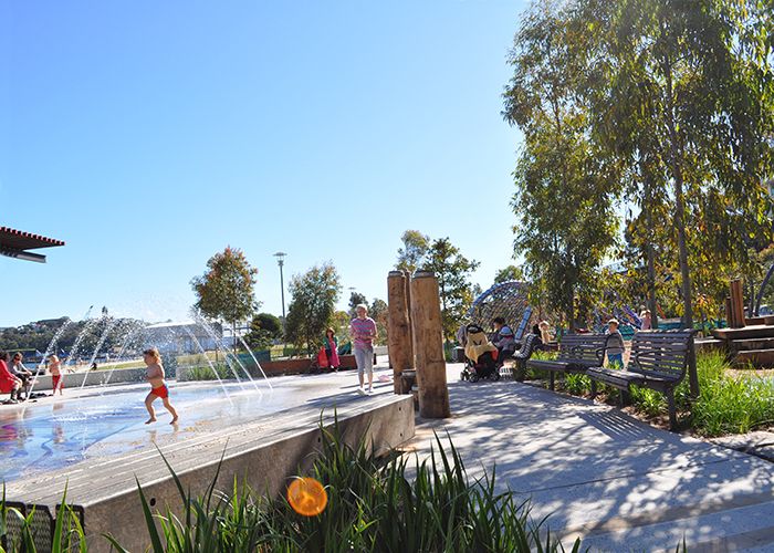 The splash playground is a summer drawcard.