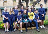 R U OK? Ambassador Barry DuBois at the James Meehan High School launch.