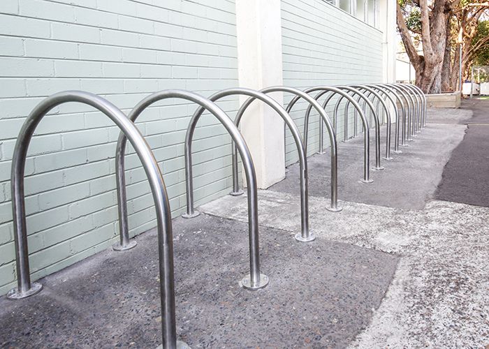 Semi Hoop Bicycle Parking encourages active commuting.