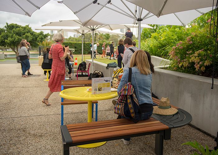 Aria Curved Bench at the 2018 International Festival of Landscape Architecture.