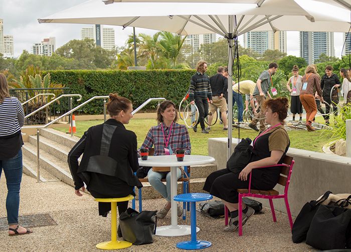 Forum and Cafe settings provided a place to eat, socialise and work.