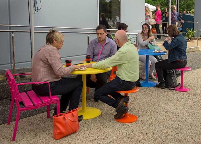 Forum and Cafe settings provided a place to eat, socialise and work.