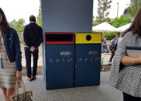 Escola eBins, in garbage and recycling configurations, with fill monitoring.